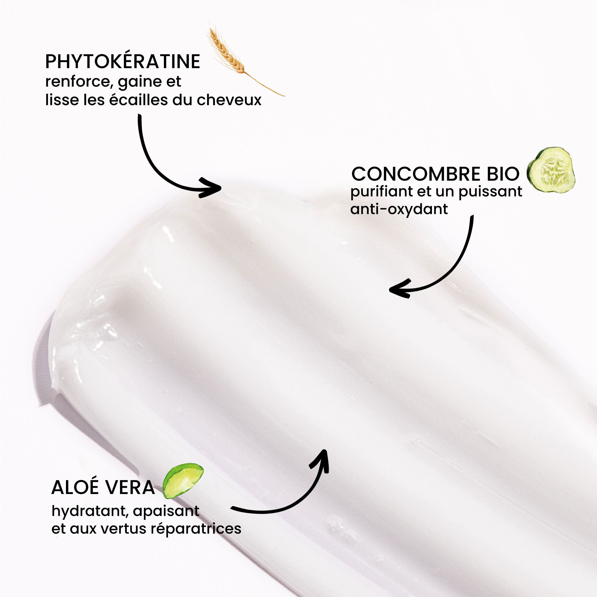 Masque Cheveux 3-en-1 Hydratant et Démêlant