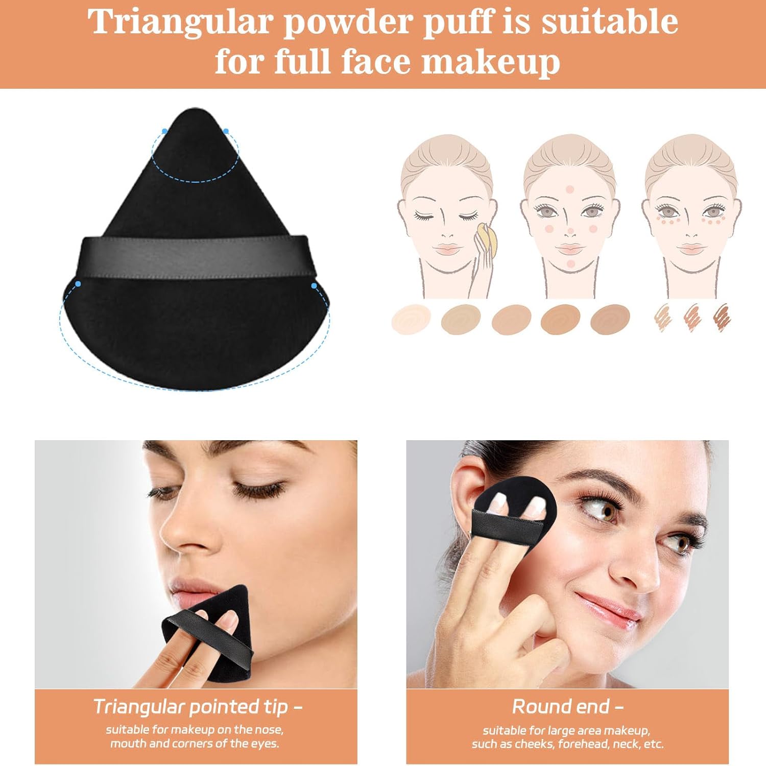 Houpette de Maquillage Triangulaire