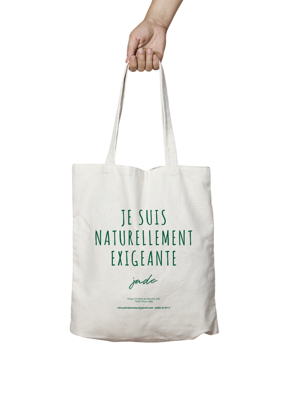 Tote Bag 100% Coton Bio imprimé Jade