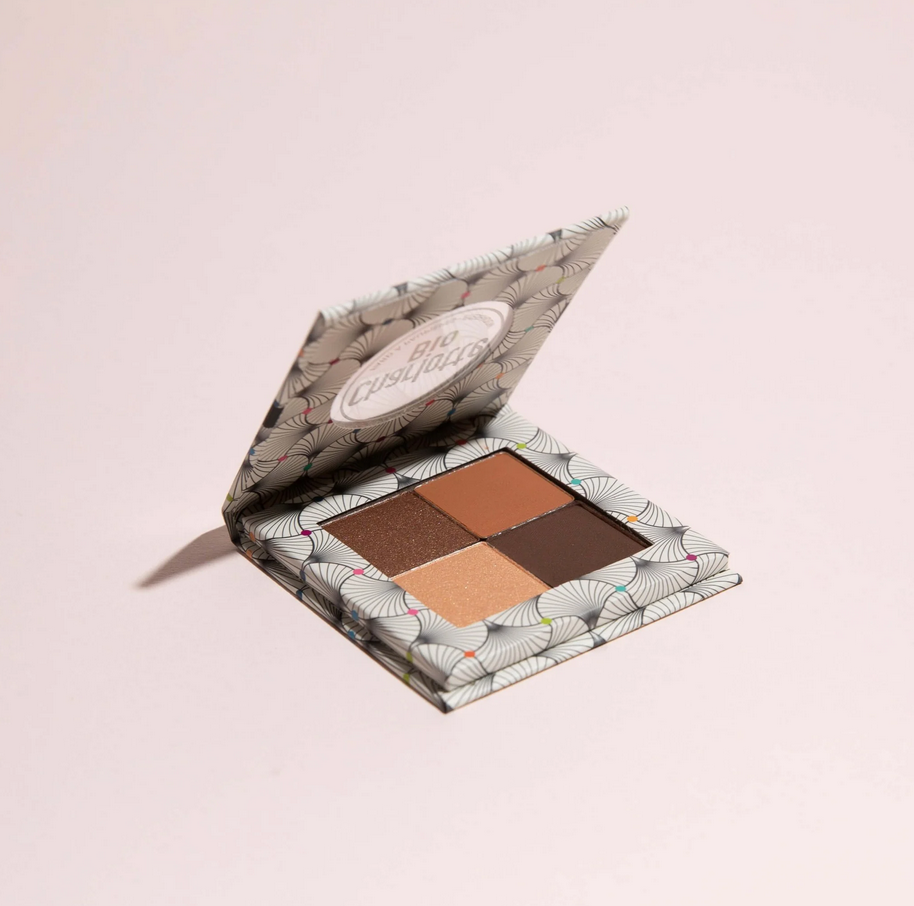 Palette de 4 fards à paupières Bio "NUDE BRUN"