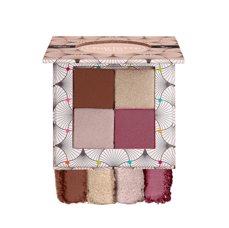 Palette de 4 fards à paupières Bio "NUDE ROSE"