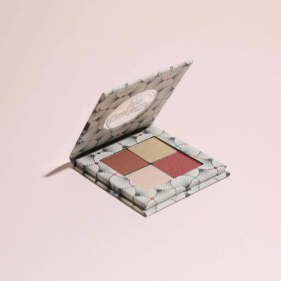 Palette de 4 fards à paupières Bio "NUDE ROSE"