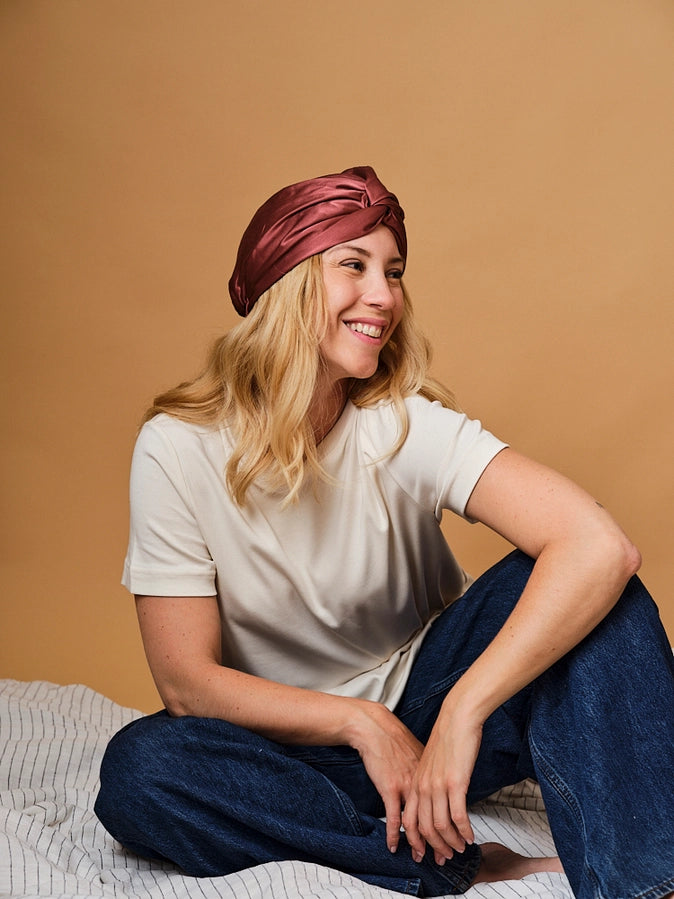 Turban 100% Pure Soie de Mûrier