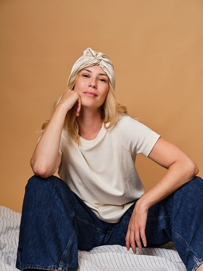 Turban 100% Pure Soie de Mûrier