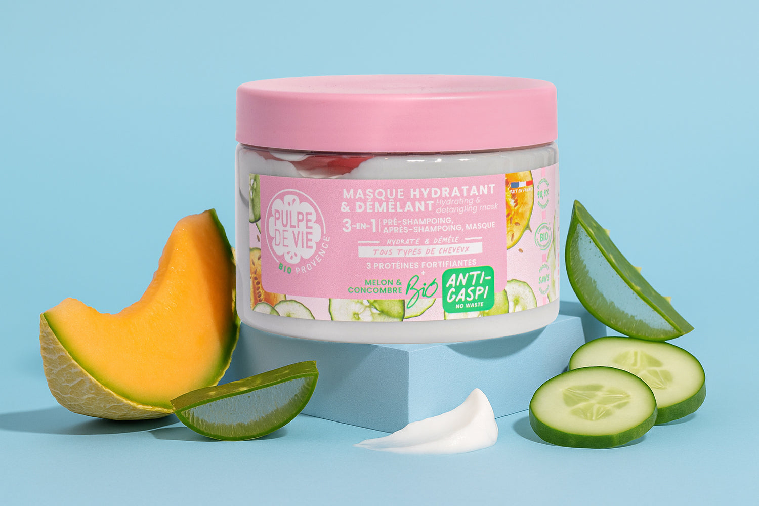 Masque Cheveux 3-en-1 Hydratant et Démêlant