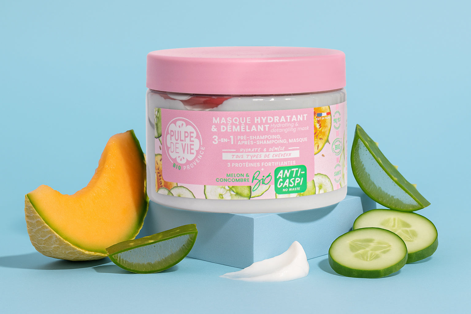 Masque Cheveux 3-en-1 Hydratant et Démêlant
