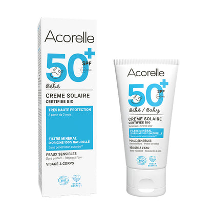 Crème Solaire Bébé SPF50+ Bio
